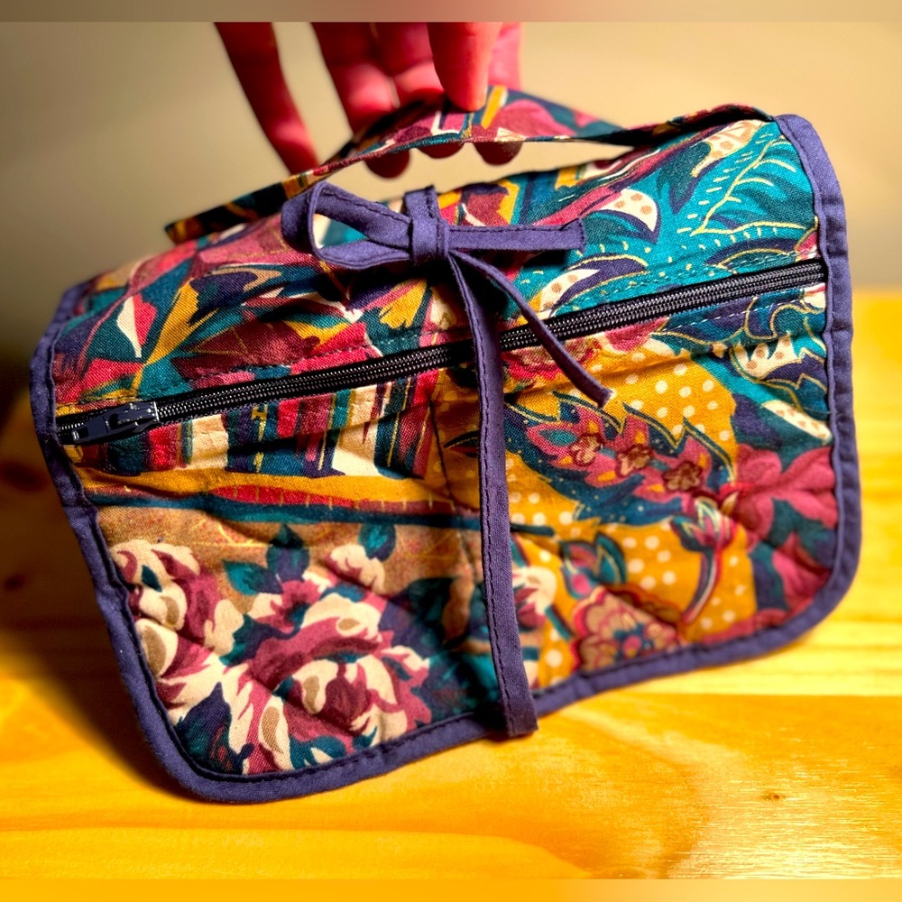 Vintage fabric toiletry bag